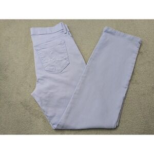 Lilly Pulitzer South Ocean High Rise Jeans Womens Sz 0 Button Fly Purple Phlox